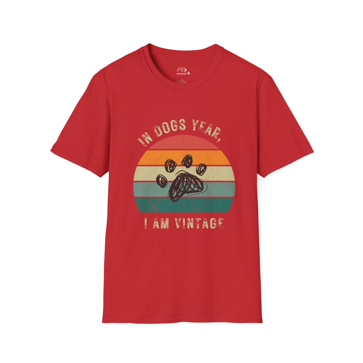 In Dogs Year, I Am Vintage (paw) T-Shirt