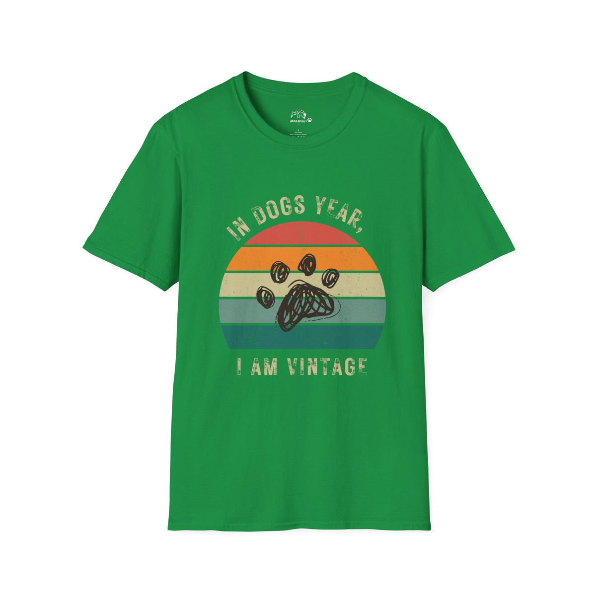 In Dogs Year, I Am Vintage (paw) T-Shirt